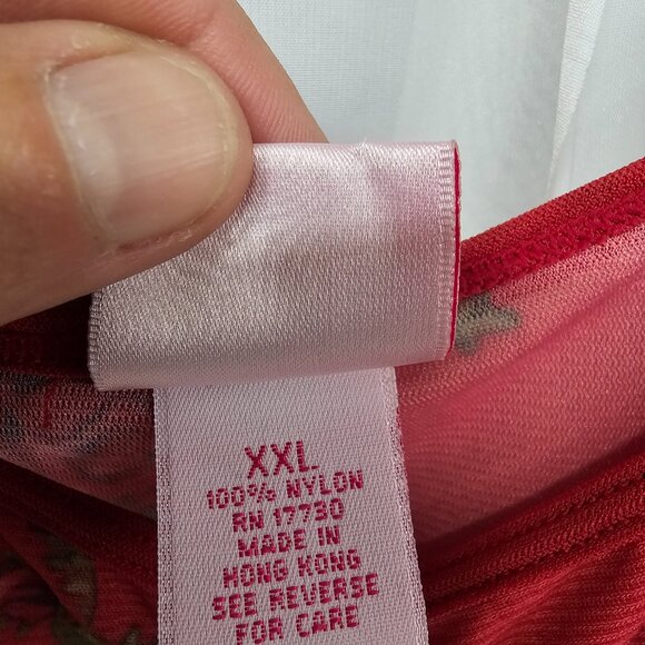 Xhiliration Y2K Babydoll Tank Mesh Floral Whimsigoth Fairy XXL Deadstock Vintage - Picture 8 of 10